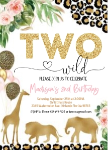 S006 - Safari two wild invitation: S006 - Safari two wild invitation