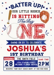 B002 - Baseball invitation: B002 - Baseball invitation