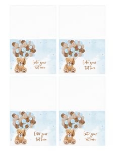 TB3 - Teddy bear food label design preview