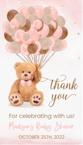 TBP1 - Teddy bear favor tags: TBP1 - Teddy bear favor tags