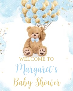 TB7 - Teddy bear welcome sign 16x20 design preview