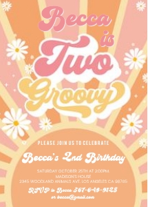 GT006 - Two groovy invitation: GT006 - Two groovy invitation