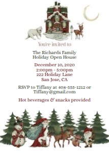 Traditional Holiday Open House Invitation design preview