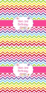 Rainbow Butterfly candy bar wrapper design preview