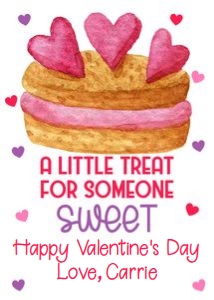 A little treat for someone sweet Valentine tag: A little treat for someone sweet Valentine tag