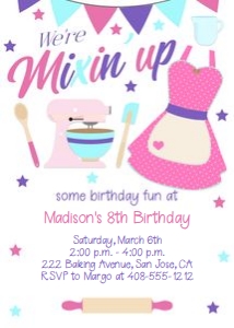 Baking 5x7 invitation: Baking 5x7 invitation
