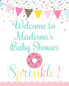 Donut sprinkle welcome sign 8x10: Donut sprinkle welcome sign 8x10