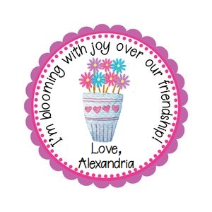 Spring circle tag design preview