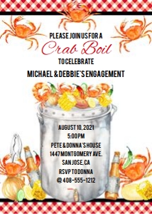 Crab Boil Invitation CBAP design preview