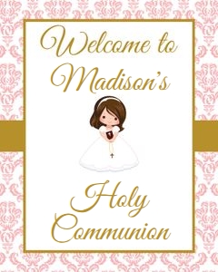 Holy Communion welcome sign 8x10 hoco design preview