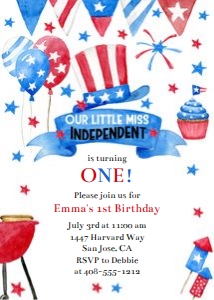 Little Miss Independent Invitation: Little Miss Independent Invitation