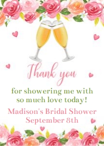 Brunch and bubbly favor tag: Brunch and bubbly favor tag