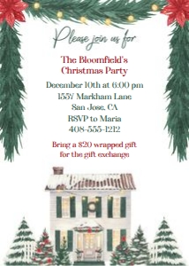 Christmas house party invitation: Christmas house party invitation