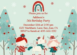 Christmas Fairy 5x7 Invitation: Christmas Fairy 5x7 Invitation