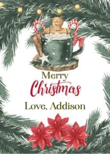 Gingerbread Mug Wreath 2.5x3.5 tag design preview