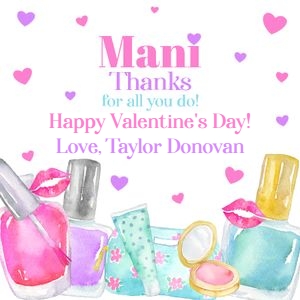 Mani thanks Manicure 3x3 tag design preview