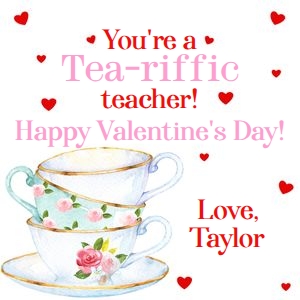 Teariffic Tea Valentine Tag 3x3 design preview