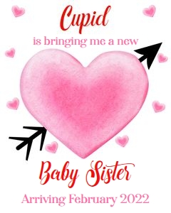 Heart Valentine Baby Announcement Sign 16x20 design preview