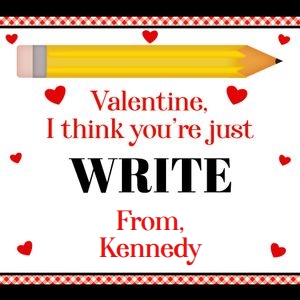 I think you're just write pencil Valentine 3x3 tag design preview