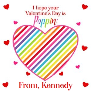 Poppin rainbow heart 3x3 valentine tag design preview