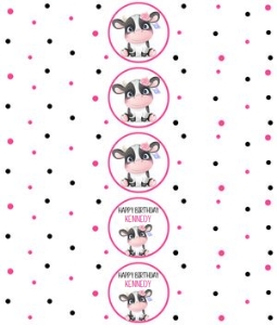 Holy cow water bottle wrappers design preview