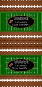 Super Bowl Touchdown candy bar wrapper design preview