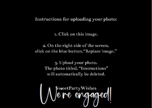 We're engaged 7x5 full photo invitation design preview