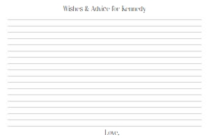 Wishes and Advice card: Photo wishes and advice 8x10