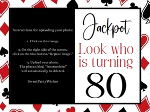 24x18 casino birthday yard sign design preview