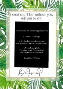 Tropical frame 5x7 bridesmaid proposal card: Tropical frame 5x7 bridesmaid proposal card