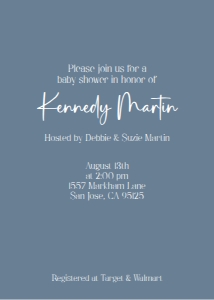 Blue boy boho 5x7 baby shower invitation: Blue boy boho 5x7 baby shower invitation