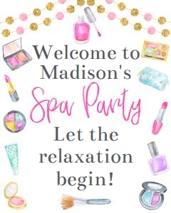 Bundle Spa welcome sign 16x20: Bundle Spa Menu 8x10 masp
