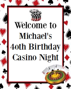 Bundle casino 8x10 welcome sign cas: Bundle casino 8x10 welcome sign cas