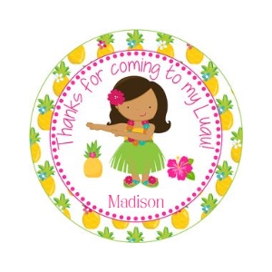 Luau hula girl circle tag: Luau hula girl circle tag