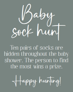 Sage green Baby sock hunt 8x10 bundle: Sage green Don't say baby 8x10 bundle