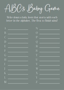Sage green abc 5x7 bundle: Sage green Don't say baby 8x10 bundle