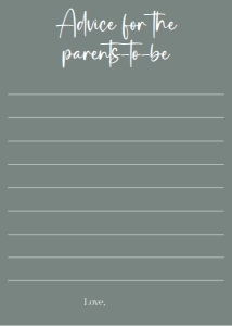 Sage green Advice for the parents-to-be: Sage green Don't say baby 8x10 bundle