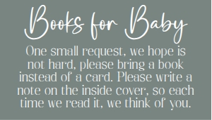 Sage green books for baby 3.5x2 bundle: Sage green Don't say baby 8x10 bundle