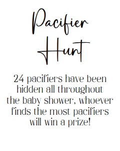 Minimalist Pacifier hunt 8x10 palg design preview