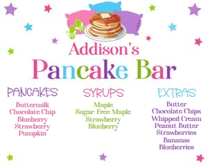 Pancake bar 10x8 design preview