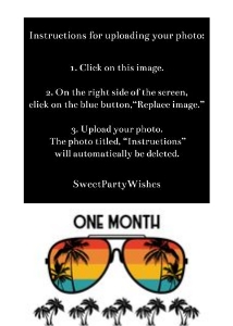 One cool dude orange and black 1st year photo banner design preview