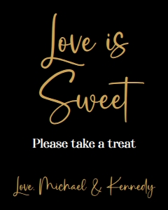 Love is sweet black and gold 8x10 design preview