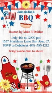 4th of July BBQ evite: 4th of July BBQ evite