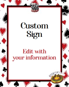 Casino editable 8x10 sign: Casino editable 8x10 sign