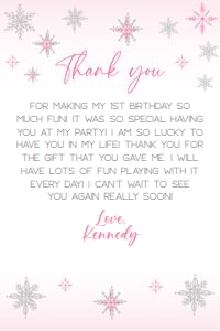 Winter Onederland 4x6 thank you card WOPS suite: Winter Onederland 5x7 invitation WOPS suite
