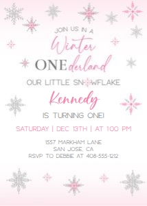 Winter Onederland 5x7 invitation WOPS suite: Winter Onederland 5x7 invitation WOPS suite