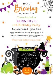 Witch brewing up some fun 5x7 invitation WBCB design preview