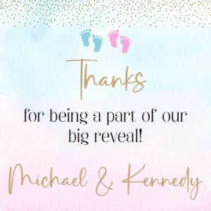 Gender Reveal tag 3x3: Gender Reveal tag 3x3