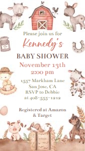 Farm baby shower evite FABS design preview