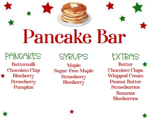 Christmas Pancake Bar 10x8 design preview
